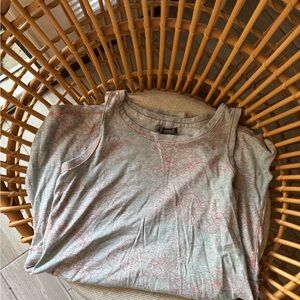 Gray Sleeveless Dress with Pink Floral Design - Liz Claiborne